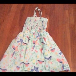 Moonlight Jade Dress With Birds